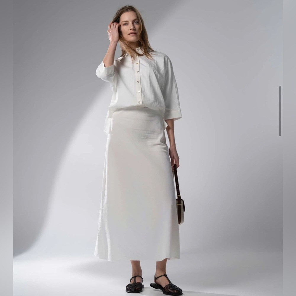 Crinkle Cotton Maxi - White